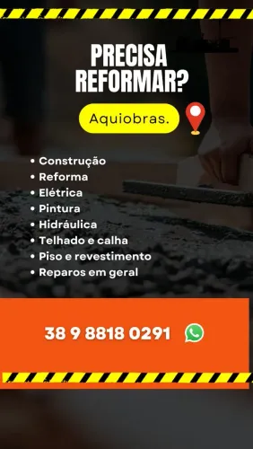 Obras, reformas e manutenções 
