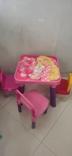 Mesa Com Cadeira Barbie Fun