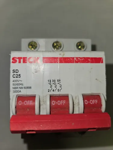 Disjuntor série sd25 25a e de 40 A 3p curva c 3ka