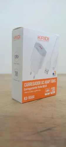 Carregador Turbo Para iPhone Kaidi KD-550A - Quick Charge 3.0