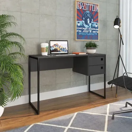 Escrivaninha Home Office Moderna com 2 Gavetas