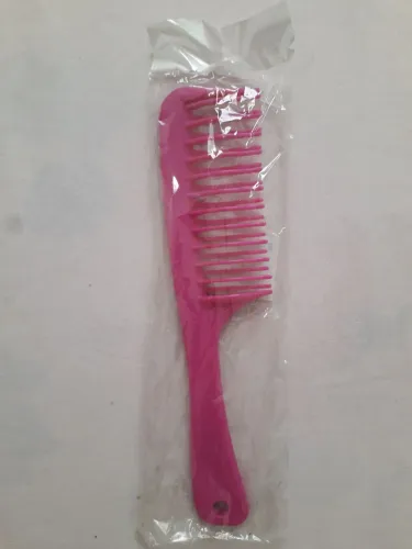 Pente de plástico rosa Pink dentes largos  - 20cm