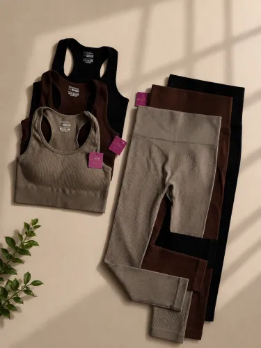 Conjunto calça canelado premium 