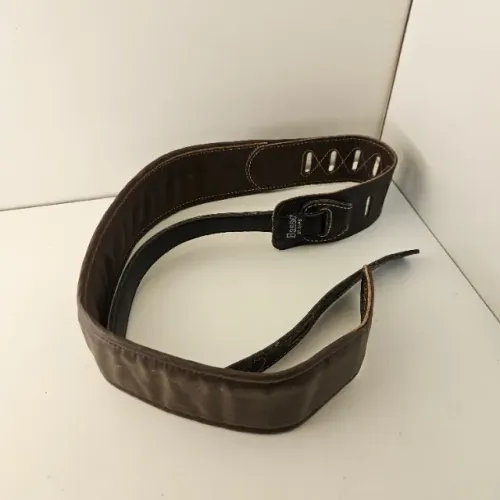 Correia de Couro Basso Vintage Liso Violao Baixo