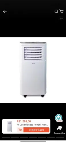 Ar condicionado portátil 8.500 BTUs