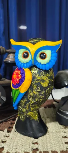 Decoração Coruja em gesso