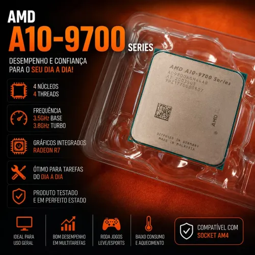 ? AMD A10-9700 Series | Processador com Gráficos Integrados Radeon R7
