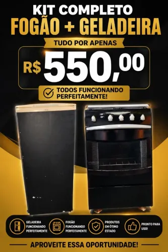 Kit fogão e geladeira 