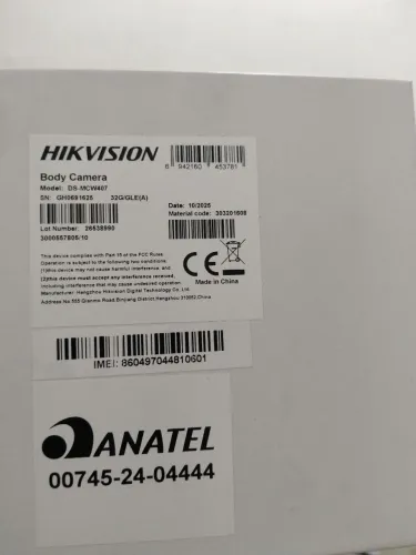 Câmera corporal hikvision modelo DS-MCW407