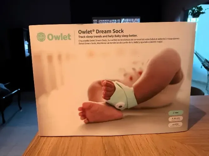 Owlet Dream Sock (Meia Monitor de Sono para Bebê) - Usado poucas vezes, como novo