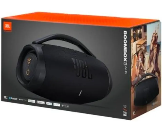 Caixa de Som Bluetooth Jbl Boombox 3 Wifi Usb Preta na caixa usada poucas vezes