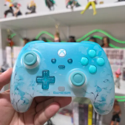 Controle Cabeado p/ Xbox One, Series S X, Pc Gamer *Novo - GameSir Floral, Hall Effect RGB
