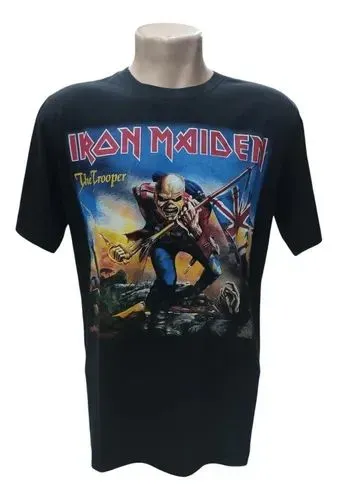 Camiseta iron maiden banda rock unissex tm G 