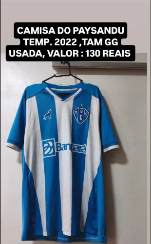 VENDO CAMISA DO PAYSANDU TEMP. 2022 TAM GG USADA , SEM AVARIAS 