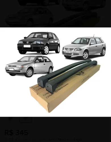 Rack Bagageiro de teto Gol G2 G3 G4 Alumínio