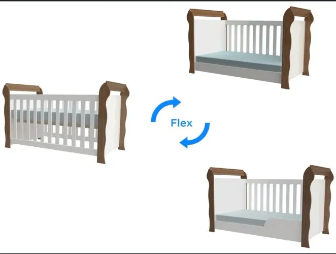 Vendo berço e cama 2 em 1. Com colchão 