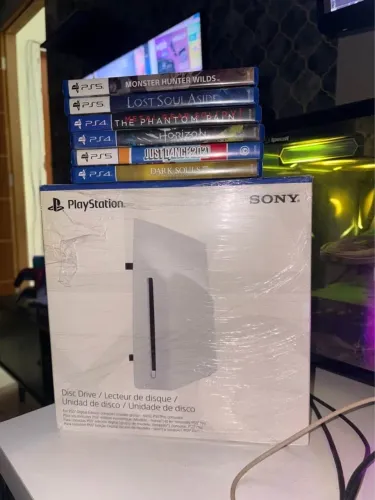 LEITOR DE DISCO PS5 + JOGOS EM MÍDIA FÍSICA
