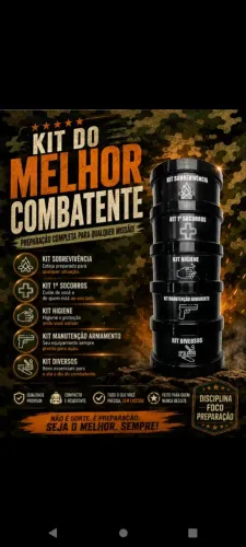 KIT ACAMPAMENTO DO EXERCITO( 10 X cartão)