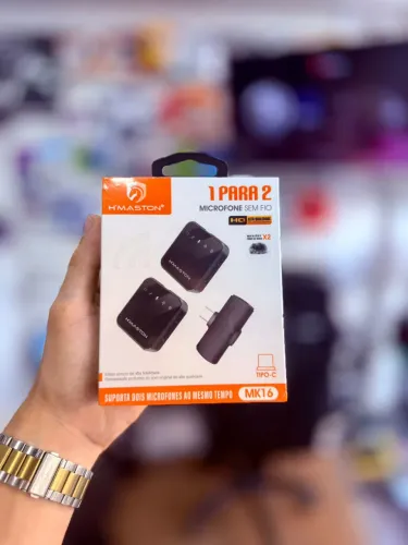 Microfone lapela duplo