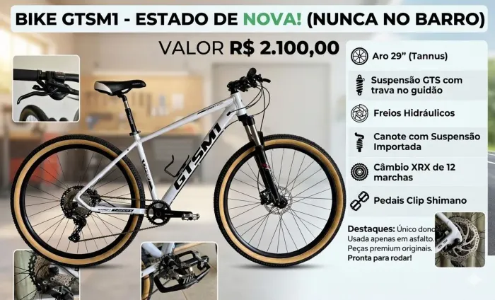 Bicicleta GTS mto nova 2100,00