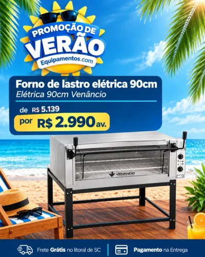 Forno lastro elétrico 90cm 220v novo