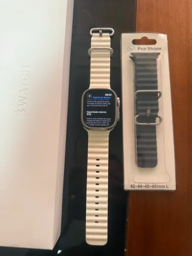 Apple Watch Ultra 49mm Titânio (GPS ) - Saúde Bateria 91% + Caixa e Acessórios