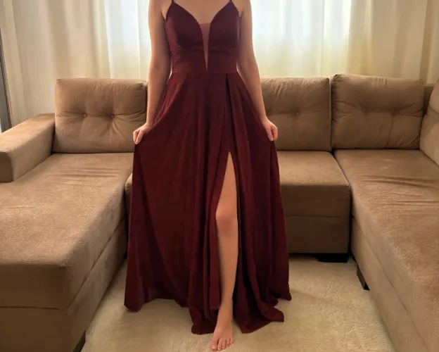 Vestido longo vermelho festa