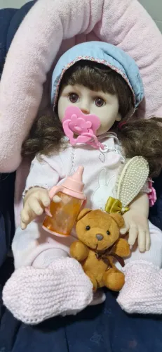 Boneca bebe reborn ALICE com roupinhas e acessorios LINDA! Acompanha mantinha e Certidao