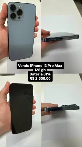 iPhone 13 PRO MAX R$ 2.500,00