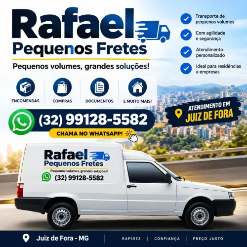 ? Rafael Pequenos Fretes ? Rapidez, Confiança e Preço Justo!