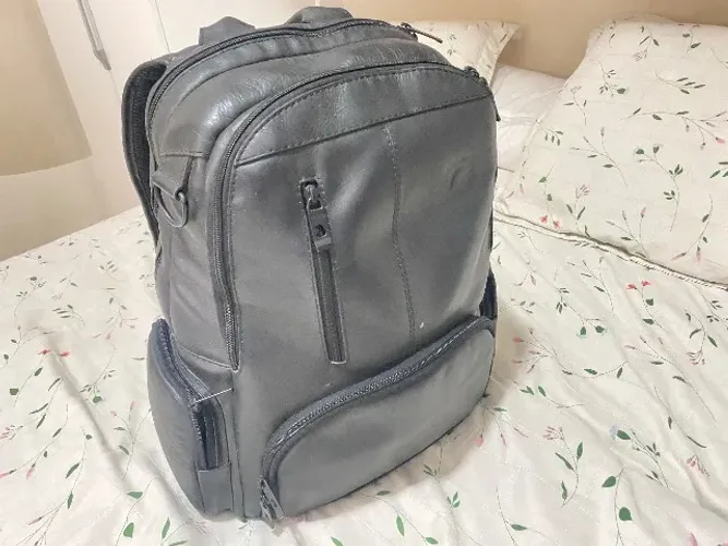 Mochila Nordweg Preta Couro