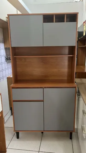 Armário de Cozinha/Aparador com Nichos e Gaveta - Entrega Grátis