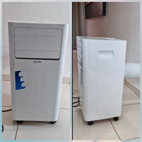 Ar condicionado portátil elgin 9mil btus semi-novo sem detalhes completo