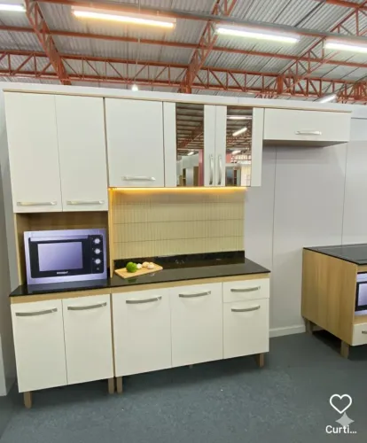 Armário de cozinha fit C/portas de vidro nova a pronta entrega