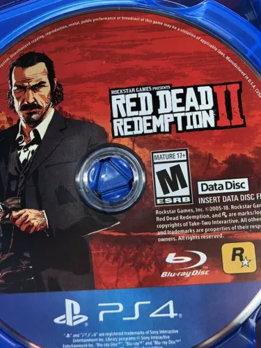 RED DEAD REDENPITION 2 PARA PS4 SOMENTE O DISCO DE DADOS NÃO TEM O DISCO DE JOGO 