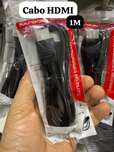Cabo HDMI  tecnologias como "Full HD" e suporta alta velocidade de transferência de dados.