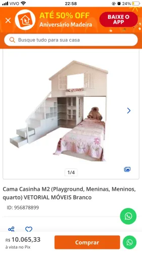 Vendo essa cama seminova 