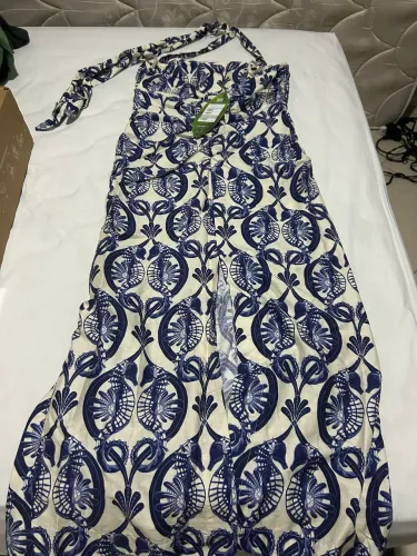 vestido farm novo cavalos marinhos midi m