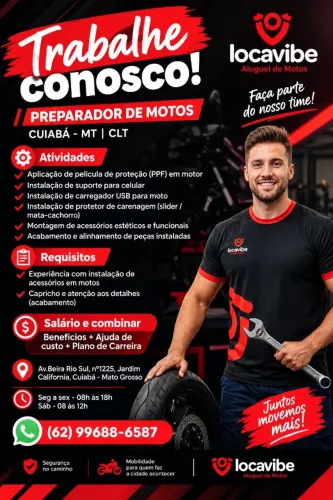 Preparador de Motos - Locavibe - Cuiabá (MT)