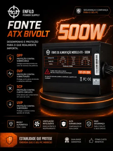 Fonte 500w TGT enfild 