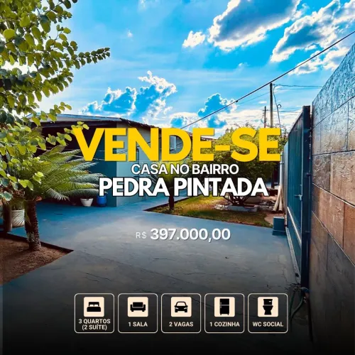 BAIXOU O PREÇO: Casa Completa no Pedra Pintada - 390 mil