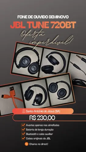 Fone de ouvido JBL (seminovo)