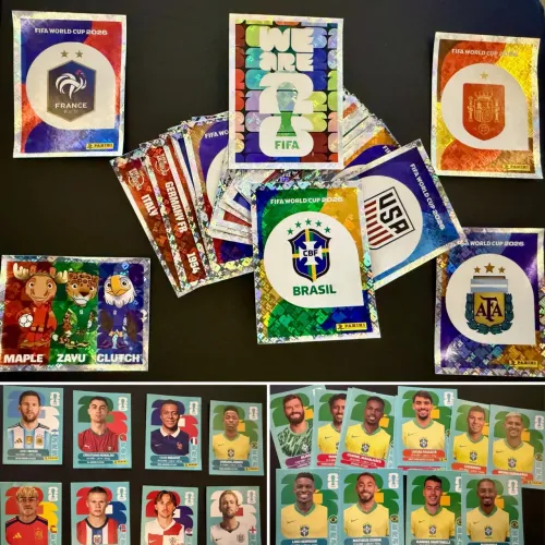 COPA MUNDO 2026 Figurinhas - seleção brasileira, escudos, FWCs, craques, Coca