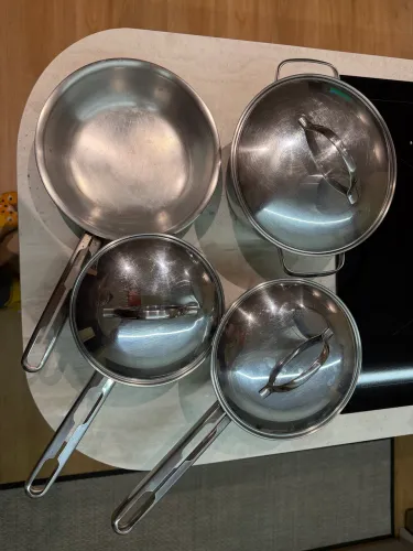 Panelas Tramontina Alegra (Inox) - 4 peças + Tampas