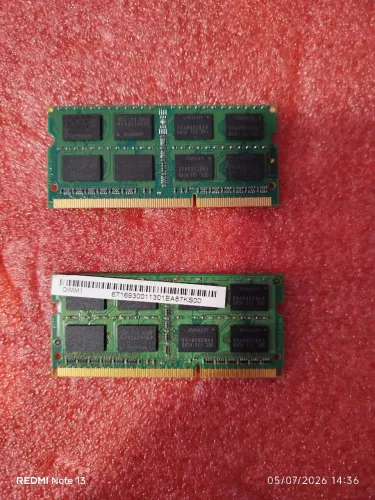 Kit 2x Memória RAM Samsung 4GB DDR3 1333MHz Notebook Total 8GB