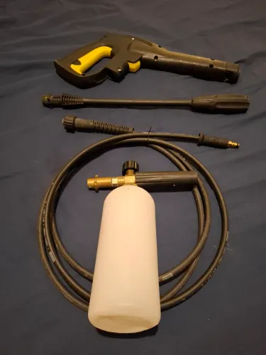 Kit Mangueira + Pistola + Lança Leque Karcher K3/ K3.30/ K3.98/ K4/ K5 + Snowfoam 1l