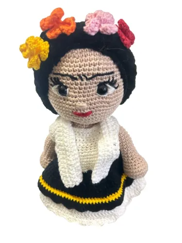 amugurimi exclusivo feito à mão em crochê Frida Kahlo