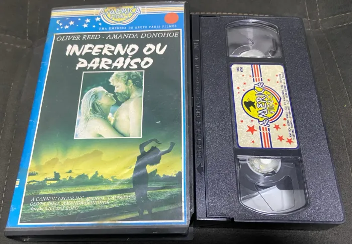 Filme VHS raro Inferno ou Paraíso distribuição América vídeo raro