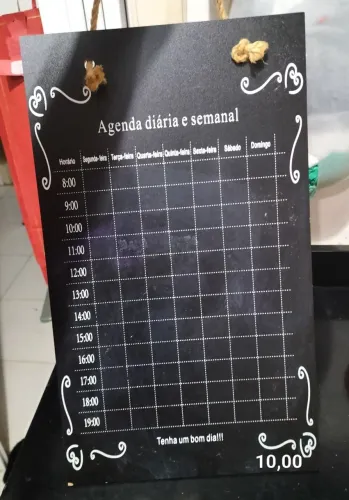 Quadro organizador da semana