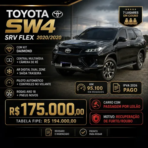 Toyota Hilux SW4 SRV 4X2 2.7 Flex 16V Aut. 2020